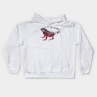 Iguana, red Iguana Kids Hoodie